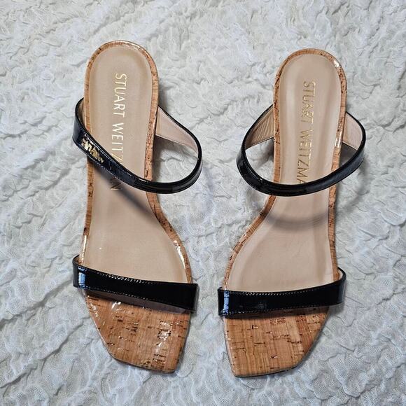 Stuart Weitzman Aleena Wedge Slide Sandal Size 10 - Picture 2 of 6